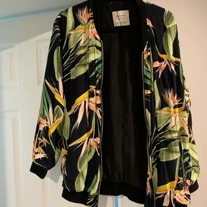 Tropical Oversize Bomber Jacket
